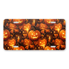 Halloween Pumpkins aluminum front license plate