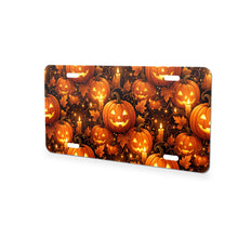 Halloween Pumpkins aluminum front license plate