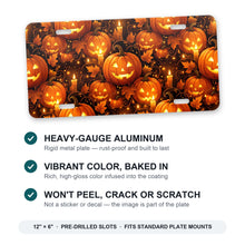Halloween Pumpkins aluminum front license plate