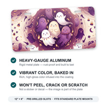 Spooky Ghosts aluminum front license plate