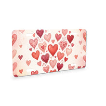Valentine Hearts aluminum front license plate