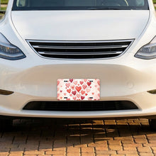 Valentine Hearts aluminum front license plate