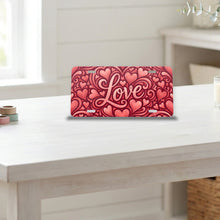 Love Script Hearts aluminum front license plate