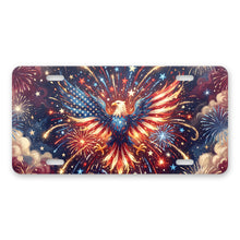 July 4th Fireworks aluminum front license plate