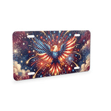 July 4th Fireworks aluminum front license plate