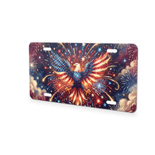 July 4th Fireworks aluminum front license plate