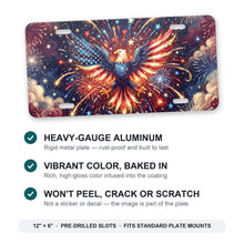July 4th Fireworks aluminum front license plate