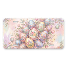 Easter Pastel Eggs aluminum front license plate