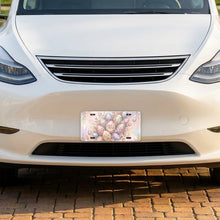 Easter Pastel Eggs aluminum front license plate