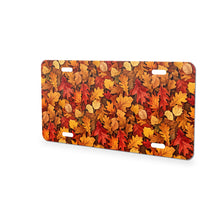 Autumn Leaves aluminum front license plate
