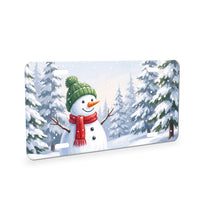 Snowman Winter aluminum front license plate