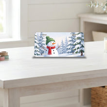 Snowman Winter aluminum front license plate