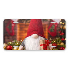 Holiday Gnome aluminum front license plate