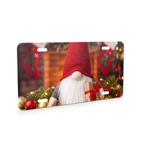 Holiday Gnome aluminum front license plate