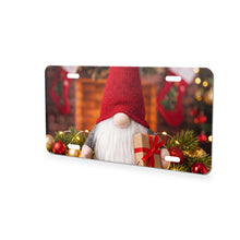 Holiday Gnome aluminum front license plate