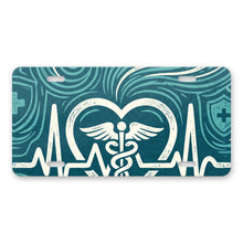 Nurse Heartbeat aluminum front license plate