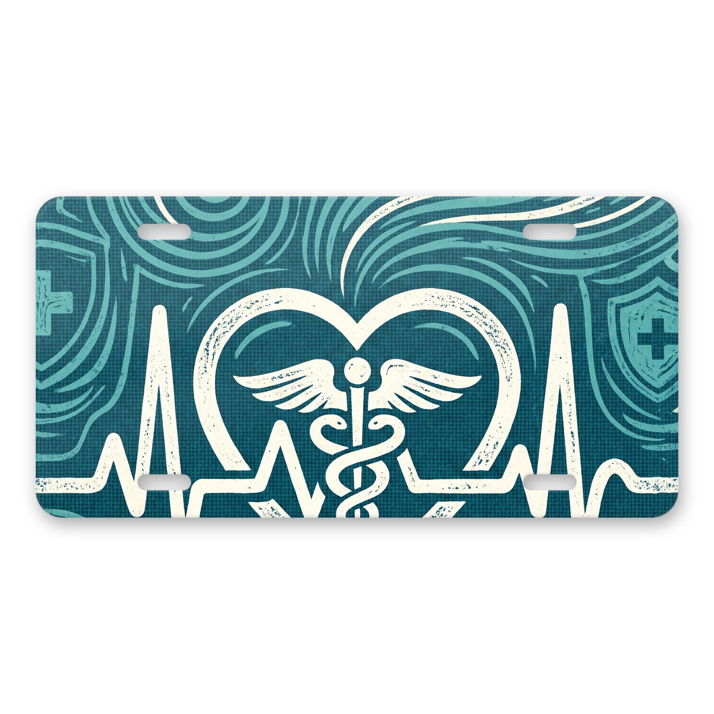 Nurse Heartbeat aluminum front license plate