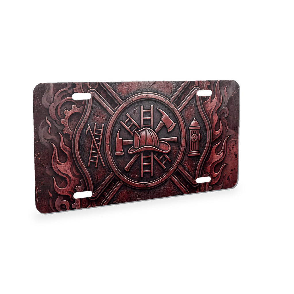 Firefighter Maltese aluminum front license plate