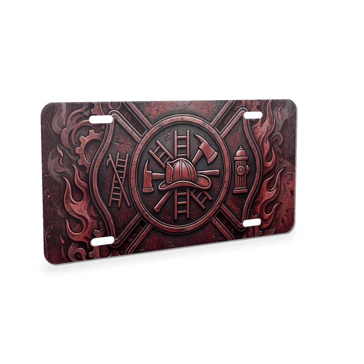 Firefighter Maltese aluminum front license plate