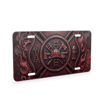 Firefighter Maltese aluminum front license plate