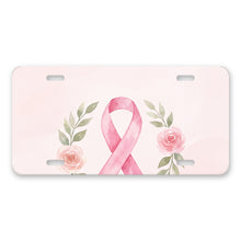 Breast Cancer Ribbon aluminum front license plate