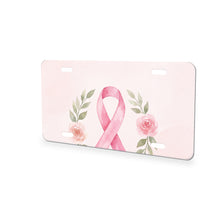 Breast Cancer Ribbon aluminum front license plate