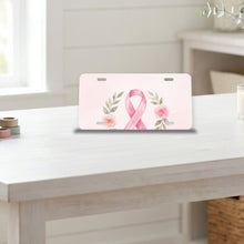 Breast Cancer Ribbon aluminum front license plate