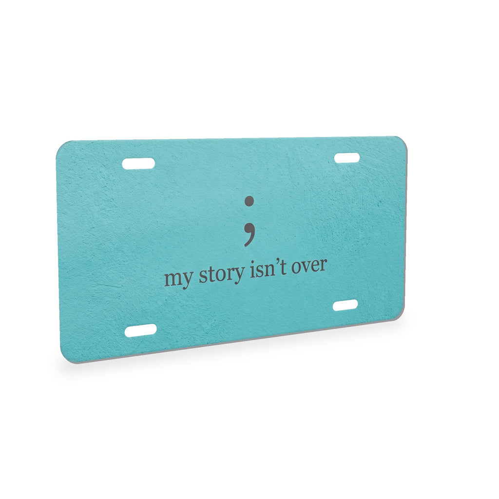 Mental Health Semicolon aluminum front license plate