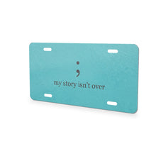Mental Health Semicolon aluminum front license plate