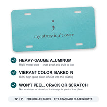 Mental Health Semicolon aluminum front license plate