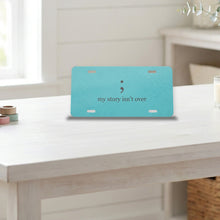 Mental Health Semicolon aluminum front license plate