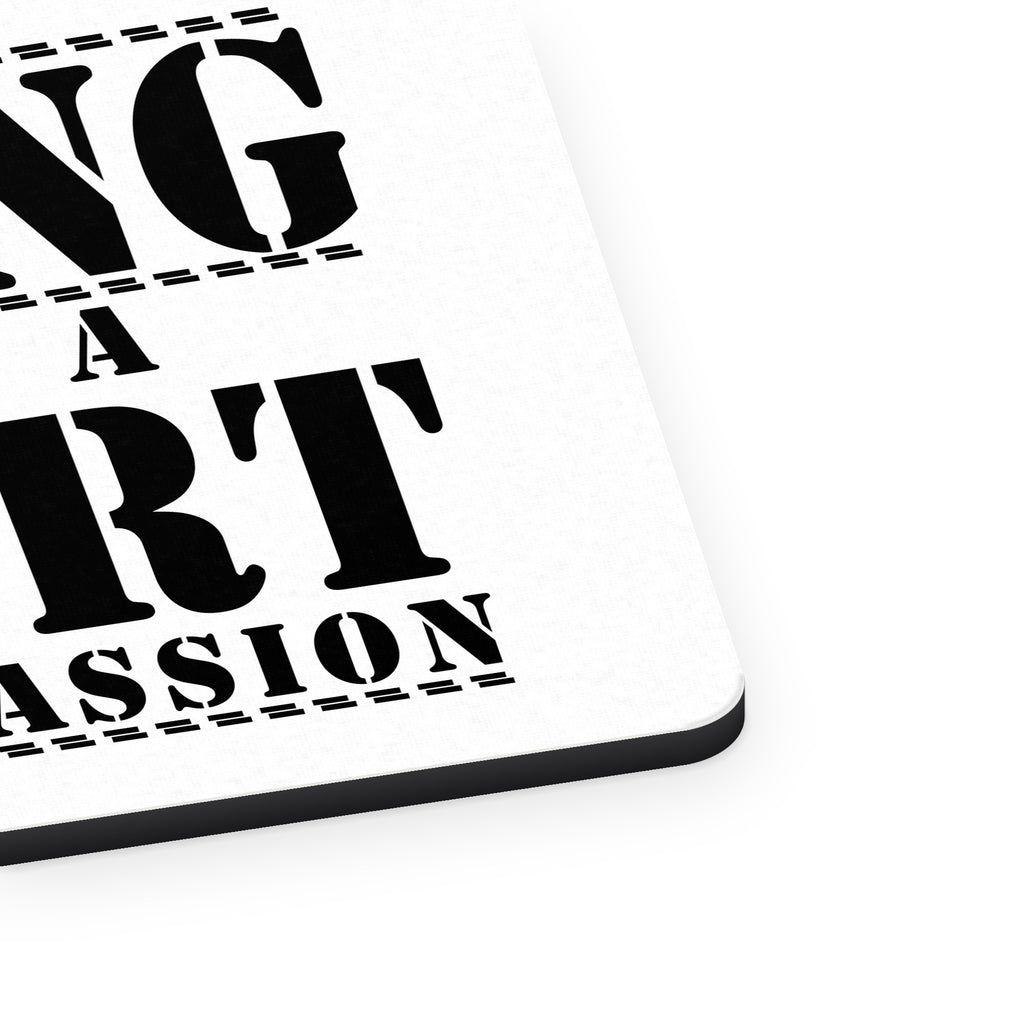 Riding is A Passion - horses mouse pad, close-up of the fabric surface and rubber edge