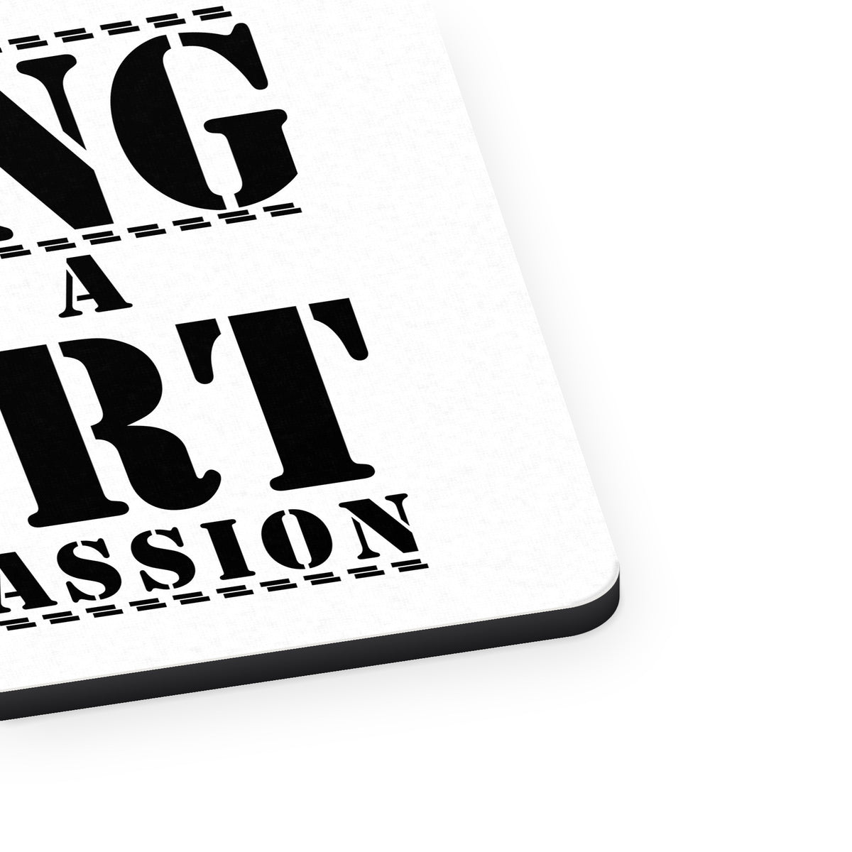 Riding is A Passion - horses mouse pad, close-up of the fabric surface and rubber edge