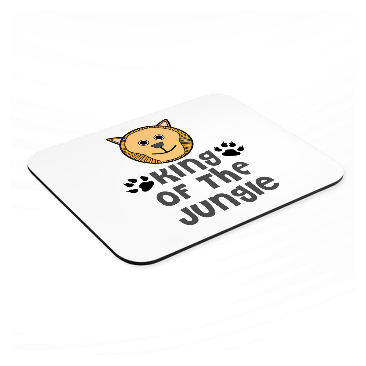 King of the Jungle - Lion mouse pad, angled view showing the 1/4 inch thick base
