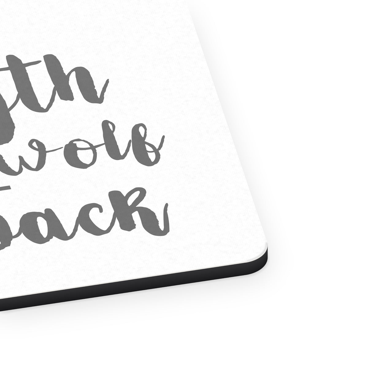 Strength of the Wofl is the Pack mouse pad, close-up of the fabric surface and rubber edge