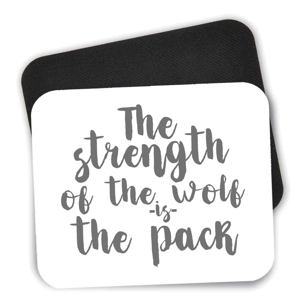 Strength of the Wofl is the Pack mouse pad shown with its black non-slip rubber underside