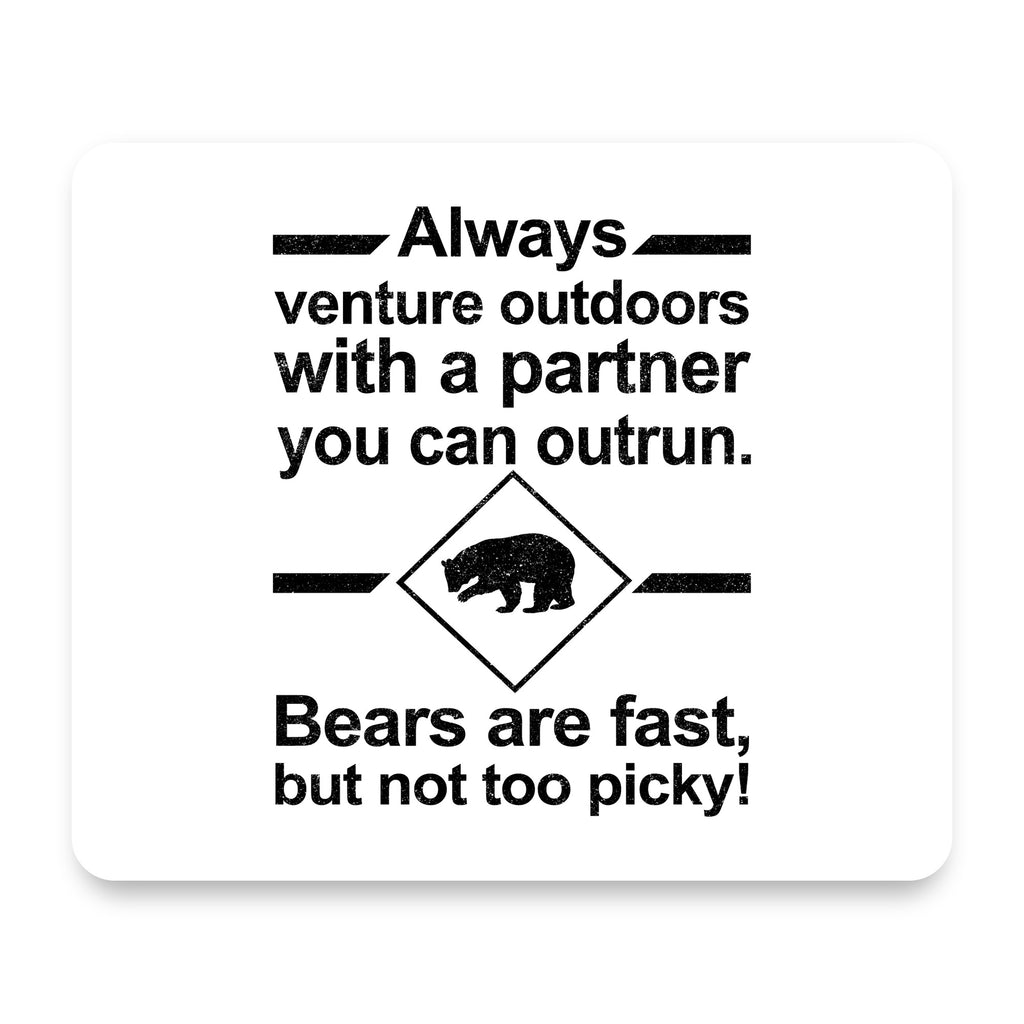 Bears Are Fast But Not Too Picky mouse pad, front view