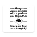 Bears Are Fast But Not Too Picky mouse pad, front view