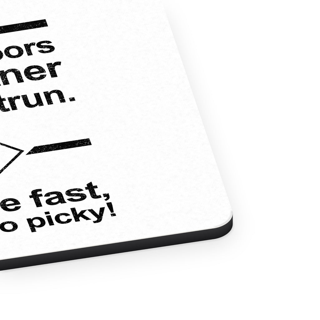 Bears Are Fast But Not Too Picky mouse pad, close-up of the fabric surface and rubber edge