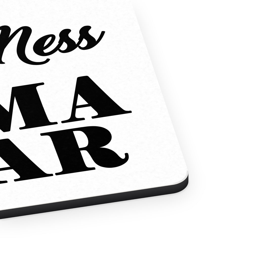 Don't Mess with MAMA BEAR mouse pad, close-up of the fabric surface and rubber edge