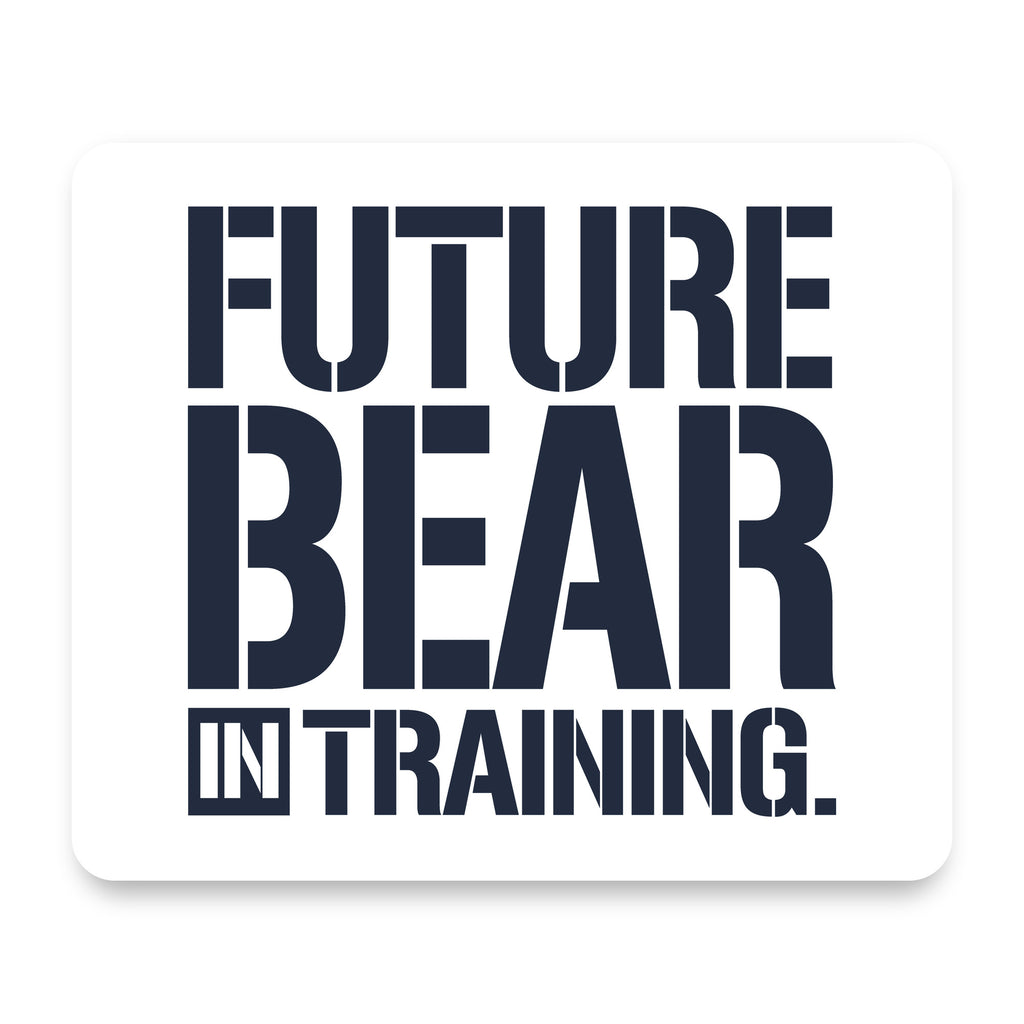 Future Bear in Training mouse pad, front view