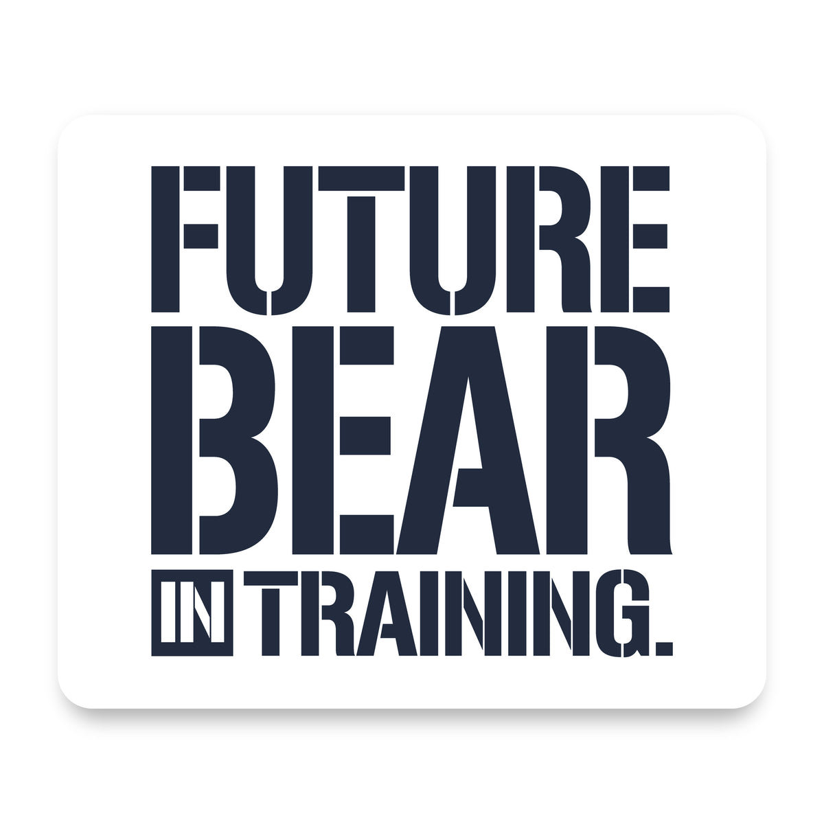 Future Bear in Training mouse pad, front view