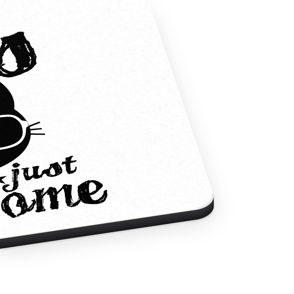 Cats Are Just Awesome mouse pad, close-up of the fabric surface and rubber edge