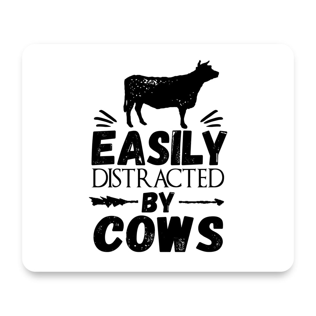 Easily Distracted By Cows mouse pad, front view