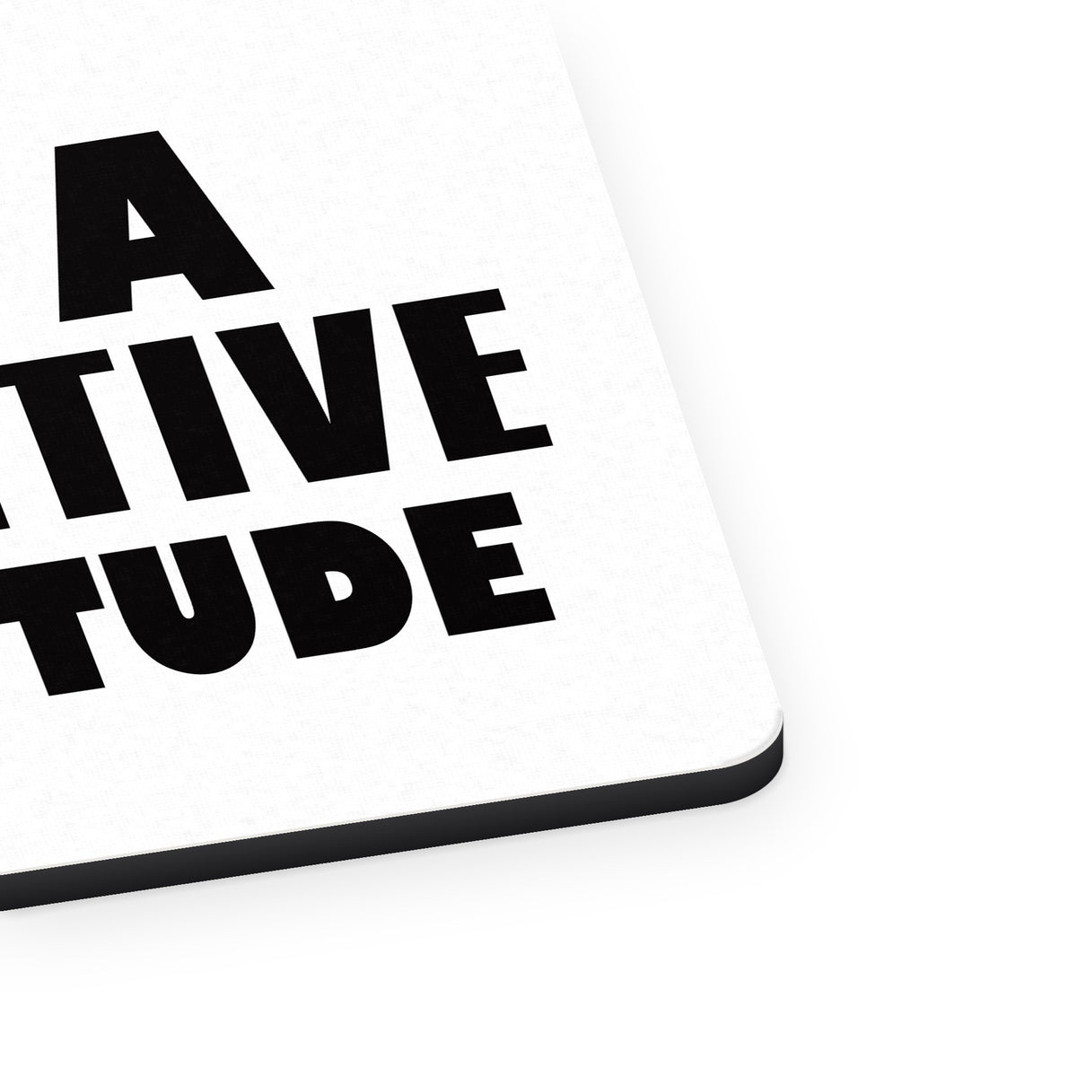 Keep a PAWsitive PUPPYtude mouse pad, close-up of the fabric surface and rubber edge
