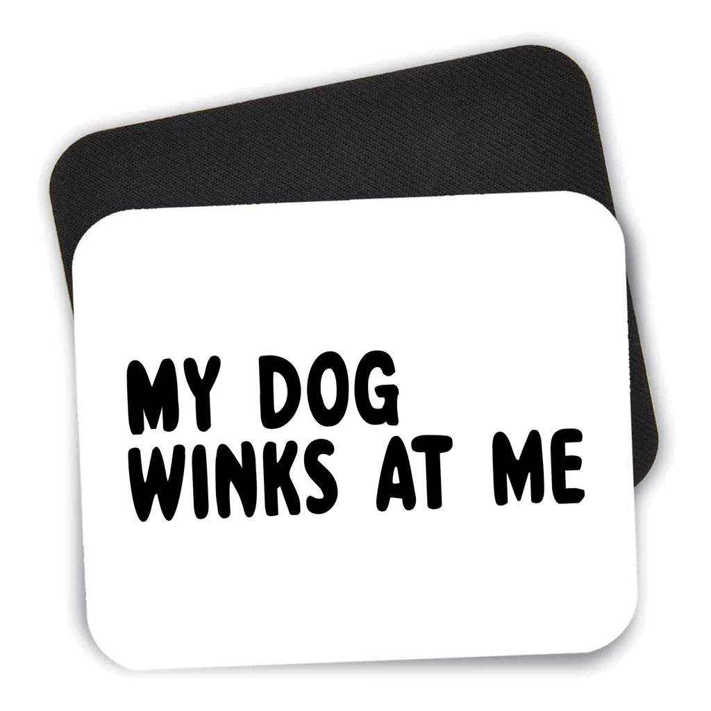 Tell Me It's Just a Dog - You're an Idiot mouse pad shown with its black non-slip rubber underside