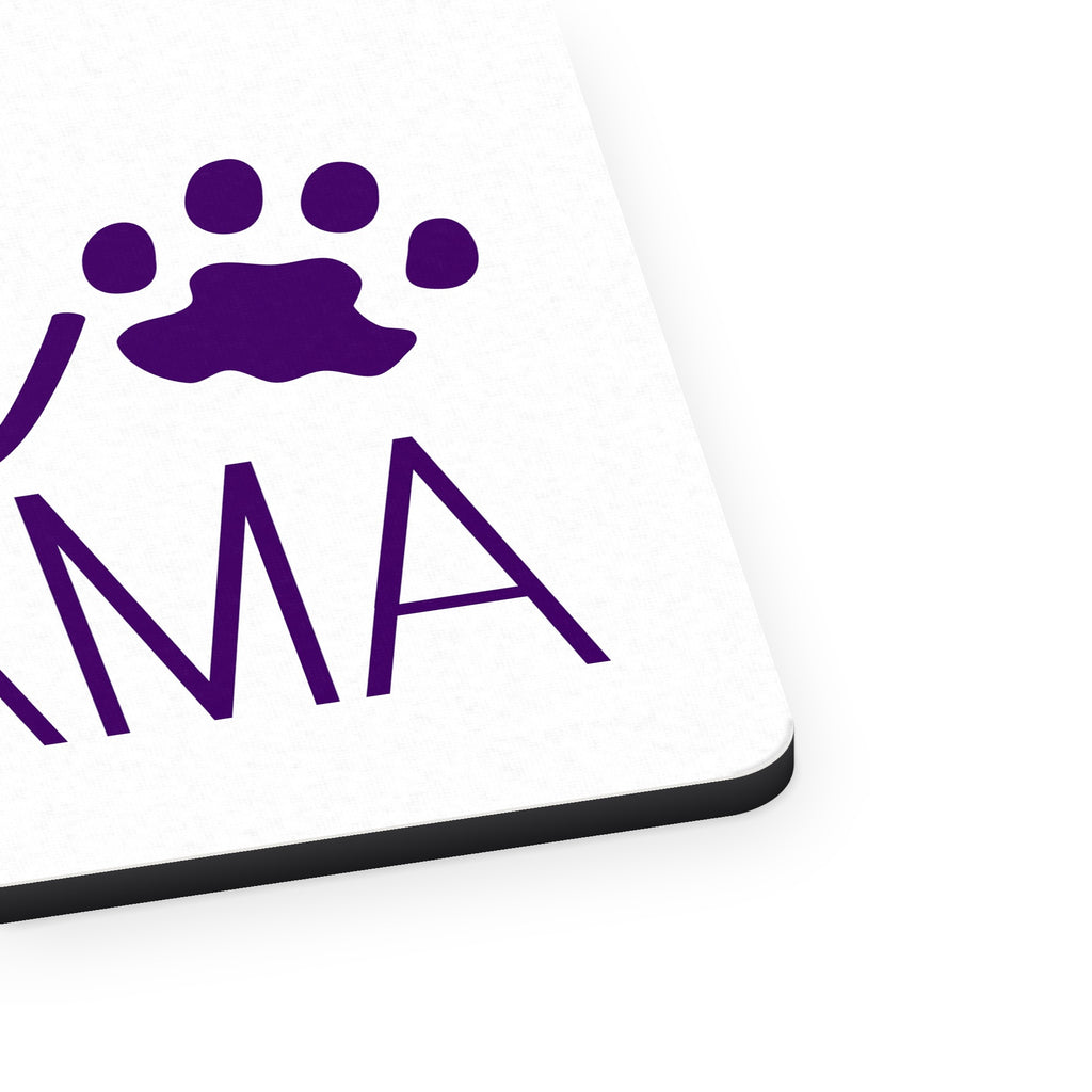 Fur Mama - Dog Paw mouse pad, close-up of the fabric surface and rubber edge