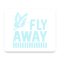 Fly Away - Butterfly Blue mouse pad, front view