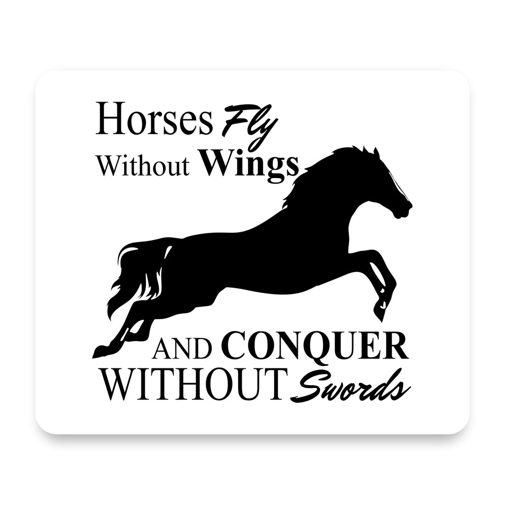 Horses Fly Without Wings mouse pad, front view