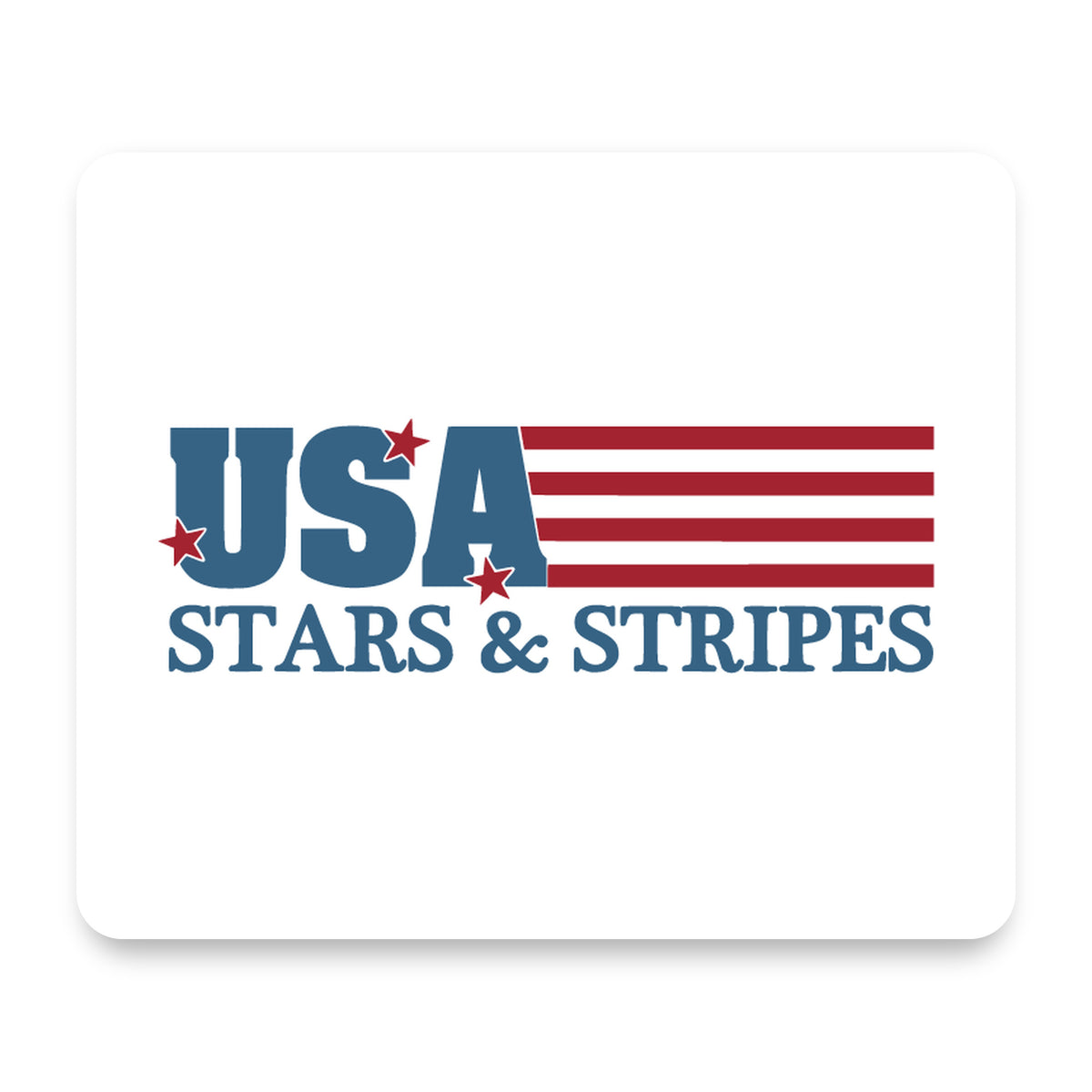 USA Flag Stars & Stripes mouse pad, front view